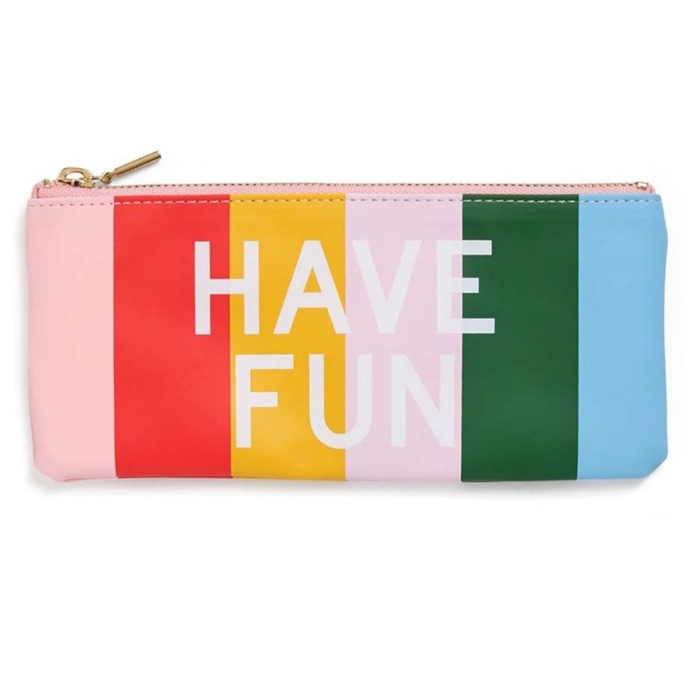 Ban.do NWT Rainbow Work Hard Have Fun Pouch